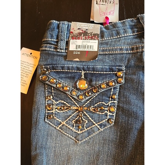 Blue Spice - Size 1 - Girls Denim Pants Brand New - Picture 10 of 13